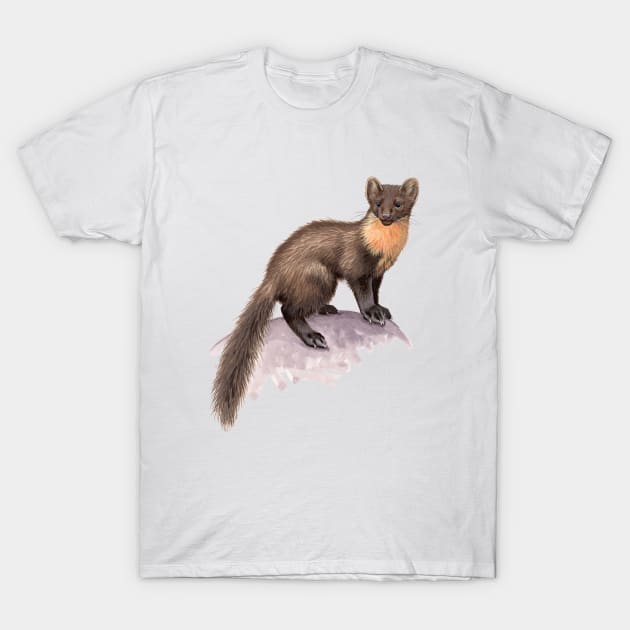 Pine Marten T-Shirt by kokayart